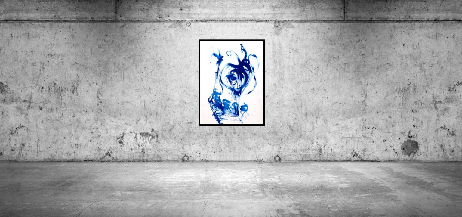 Ultramarine Abstract 17 / Acrylic on Paper