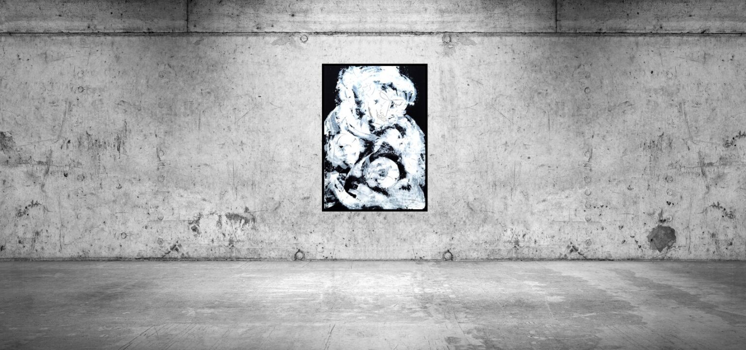 White AKT I / Oil on Cardboard